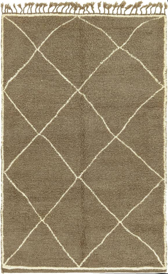 Detail image of 5' 3 x 8' 8 Hand Knotted Moroccan Wool Rug