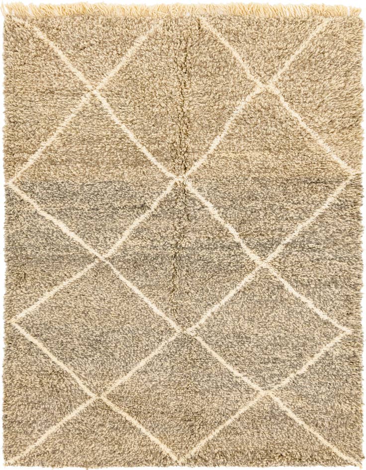 Detail image of 5' 6 x 8' 4 Hand Knotted Moroccan Wool Rug