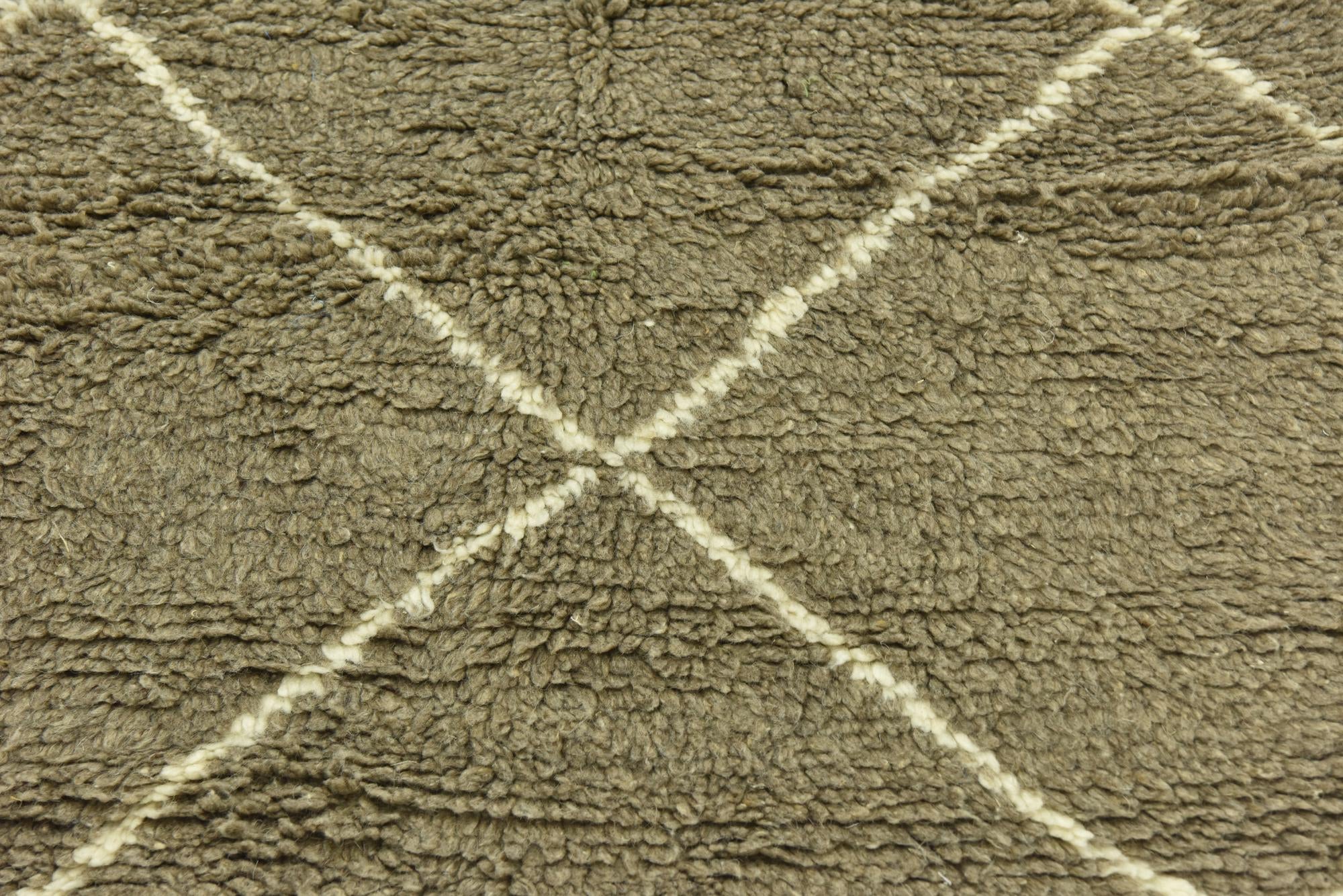 4' 9 x 7' 3 Hand Knotted Moroccan Wool Rug