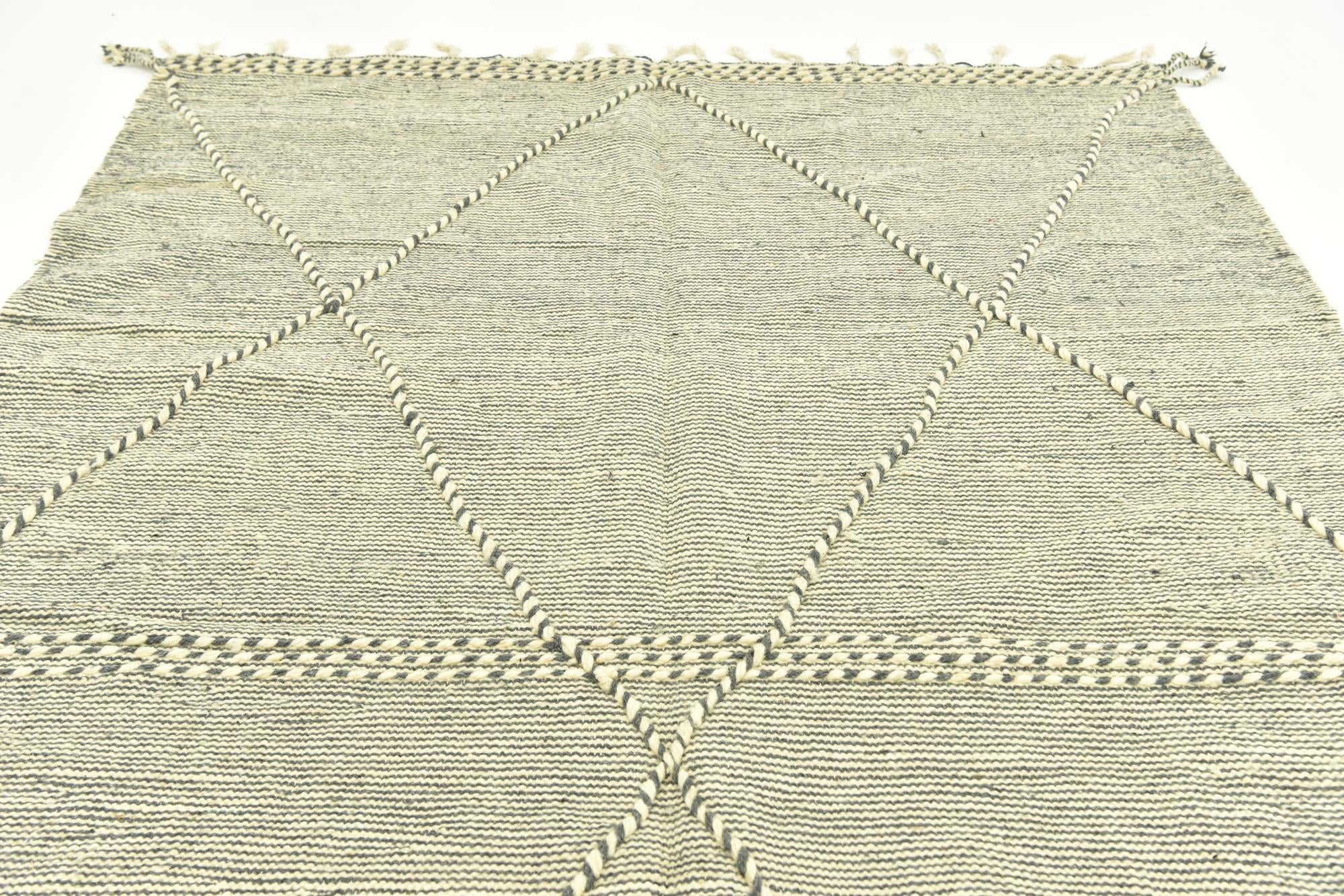6' 2 x 10' 7 Hand Knotted Moroccan Wool Rug