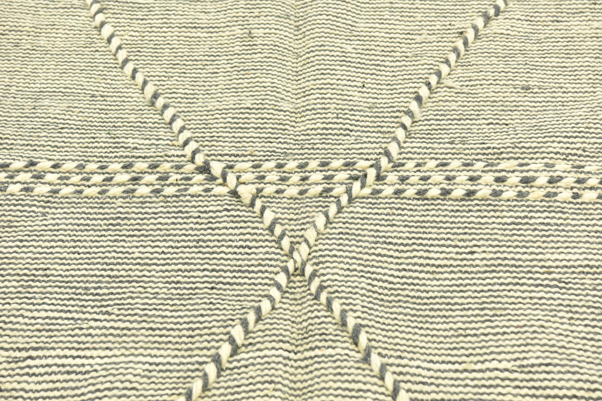 6' 2 x 10' 7 Hand Knotted Moroccan Wool Rug