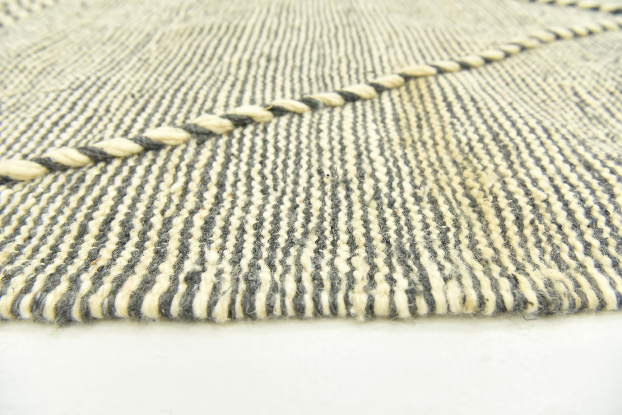 6' 2 x 10' 7 Hand Knotted Moroccan Wool Rug