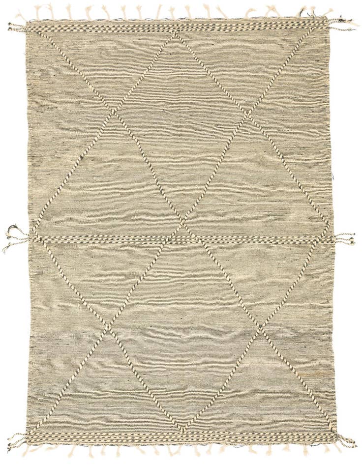 Detail image of 6' 2 x 10' 7 Hand Knotted Moroccan Wool Rug