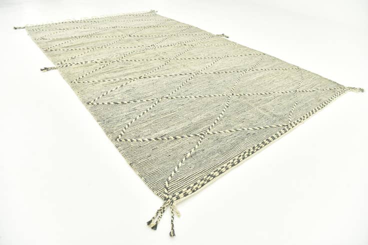 Detail image of 6' 8 x 11' 2 Hand Knotted Moroccan Wool Rug