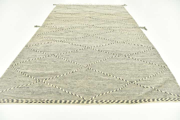6' 8 x 11' 2 Hand Knotted Moroccan Wool Rug