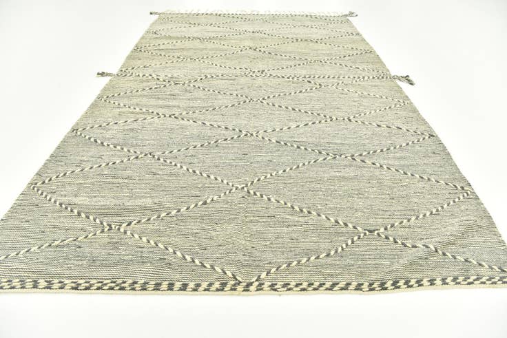 Detail image of 6' 8 x 11' 2 Hand Knotted Moroccan Wool Rug