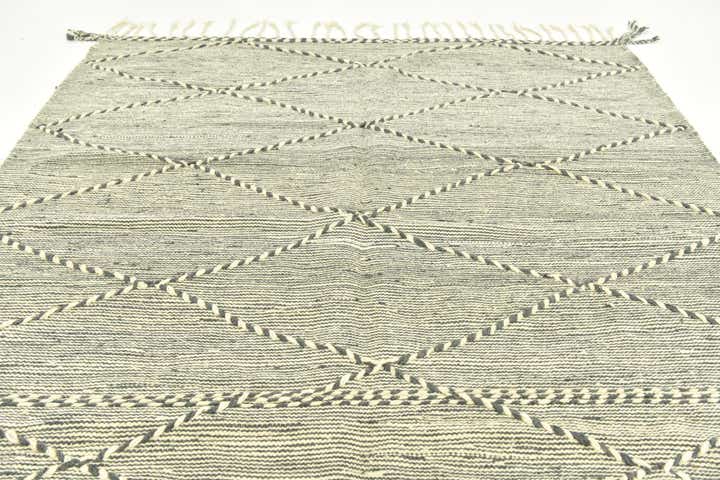 6' 8 x 11' 2 Hand Knotted Moroccan Wool Rug