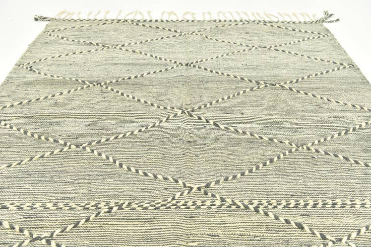 Detail image of 6' 8 x 11' 2 Hand Knotted Moroccan Wool Rug