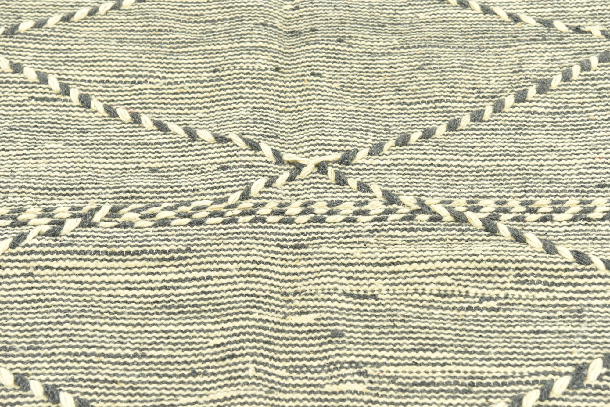 6' 8 x 11' 2 Hand Knotted Moroccan Wool Rug