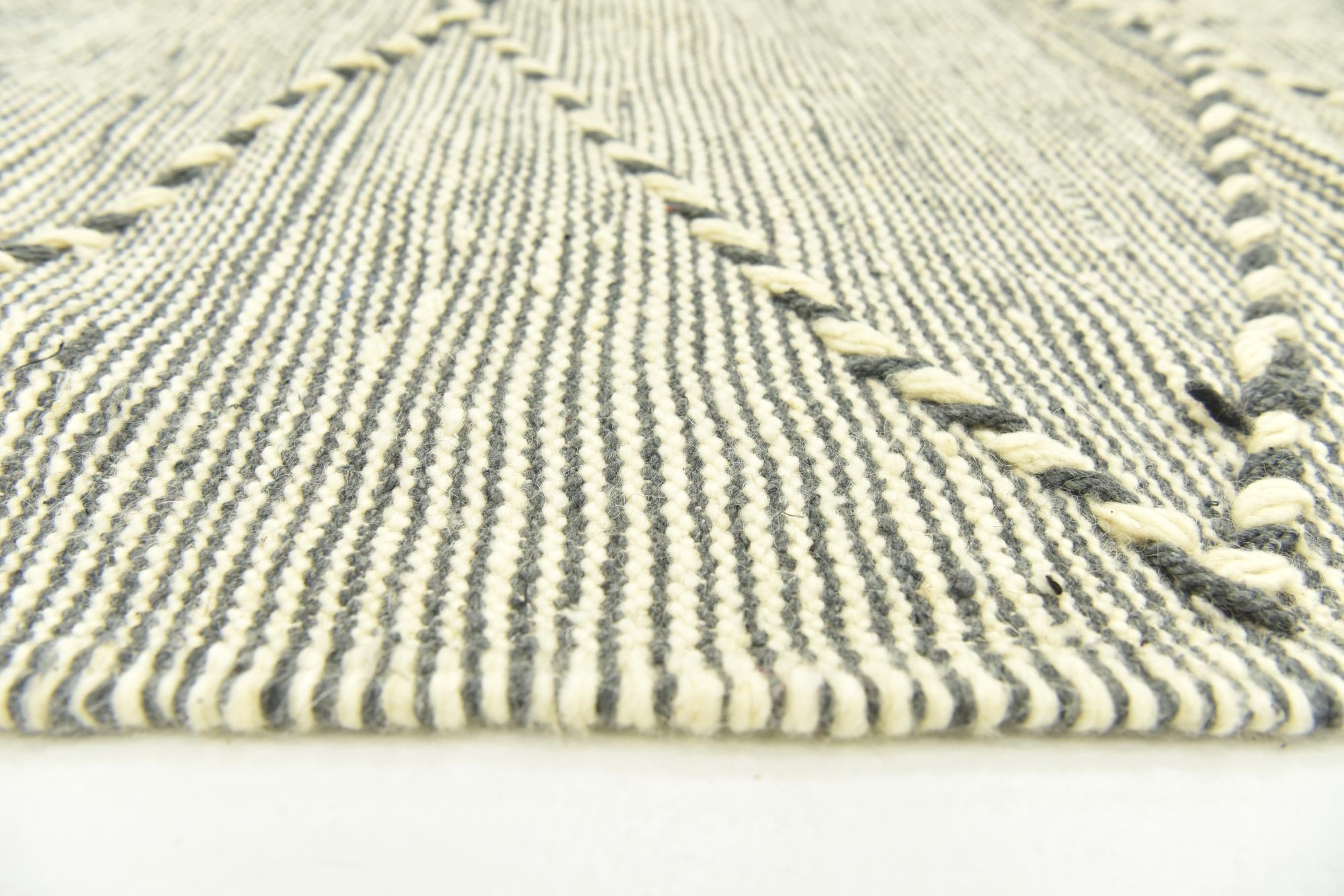 6' 8 x 11' 2 Hand Knotted Moroccan Wool Rug