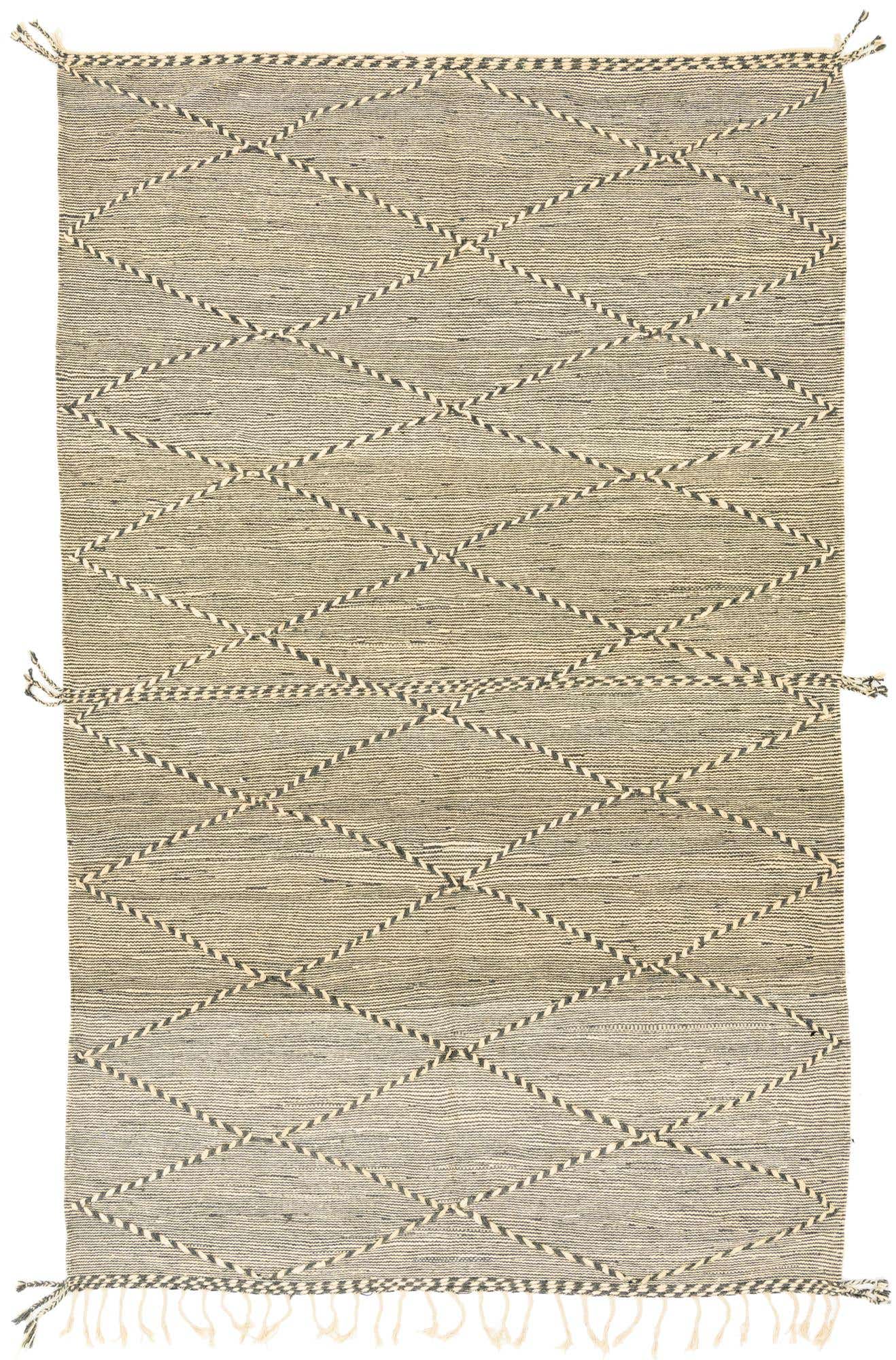 6' 8 x 11' 2 Hand Knotted Moroccan Wool Rug