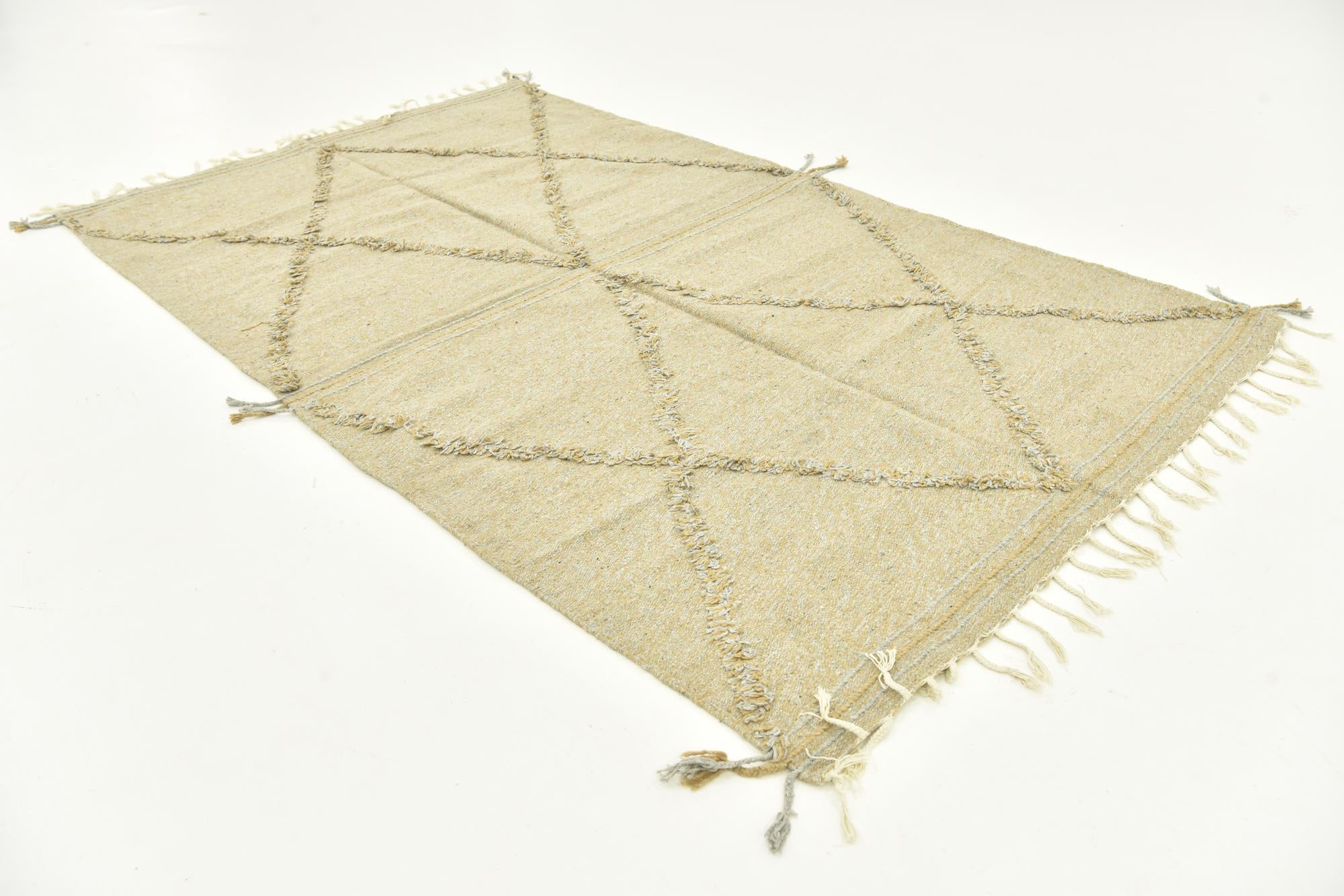 5' 1 x 8' 10 Hand Knotted Moroccan Wool Rug