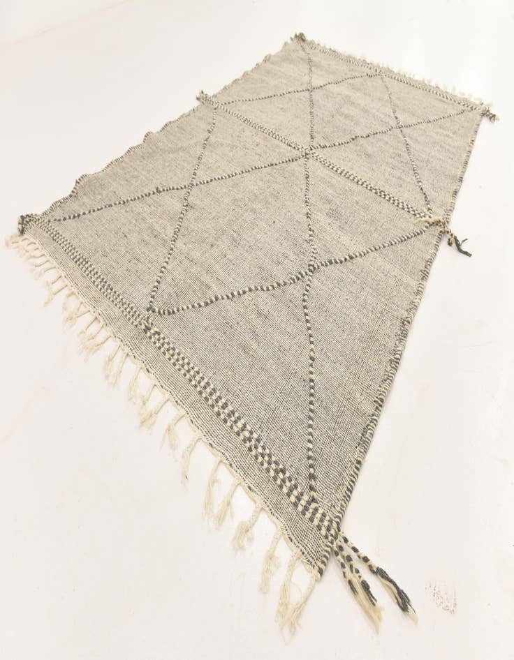 Detail image of 6' 6 x 10'  Hand Knotted Moroccan Wool Rug