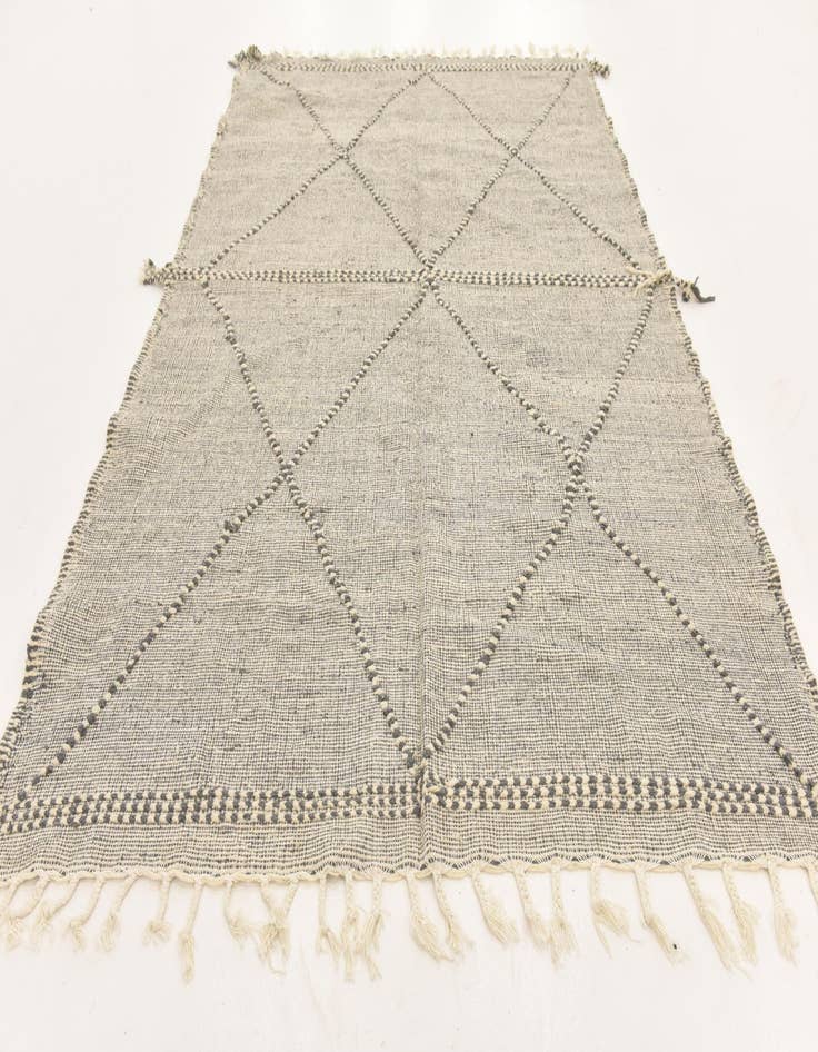 Detail image of 6' 6 x 10'  Hand Knotted Moroccan Wool Rug