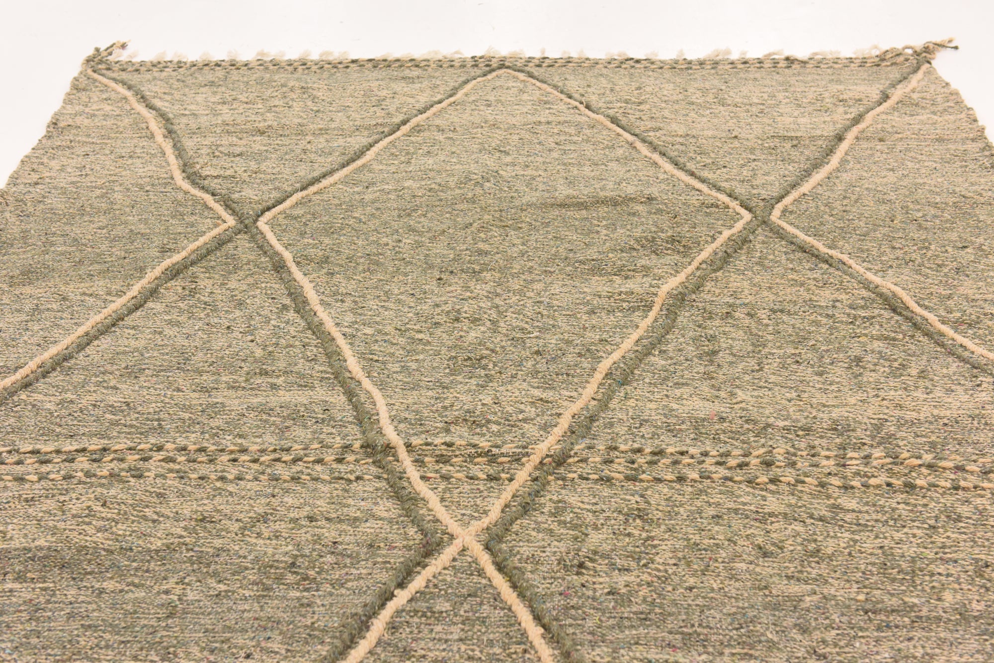 6' 11 x 11' 6 Hand Knotted Moroccan Wool Rug
