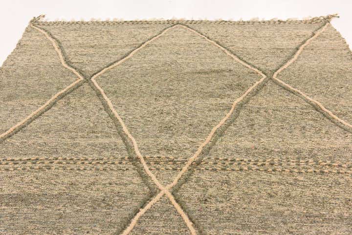 6' 11 x 11' 6 Hand Knotted Moroccan Wool Rug