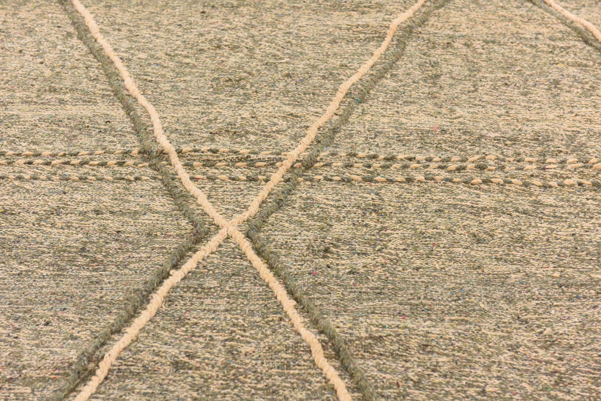 6' 11 x 11' 6 Hand Knotted Moroccan Wool Rug