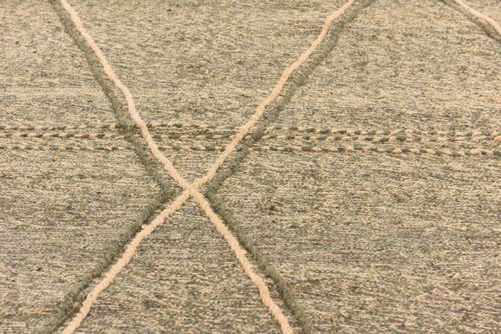 6' 11 x 11' 6 Hand Knotted Moroccan Wool Rug