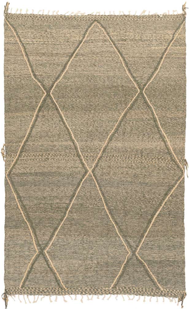 6' 11 x 11' 6 Hand Knotted Moroccan Wool Rug