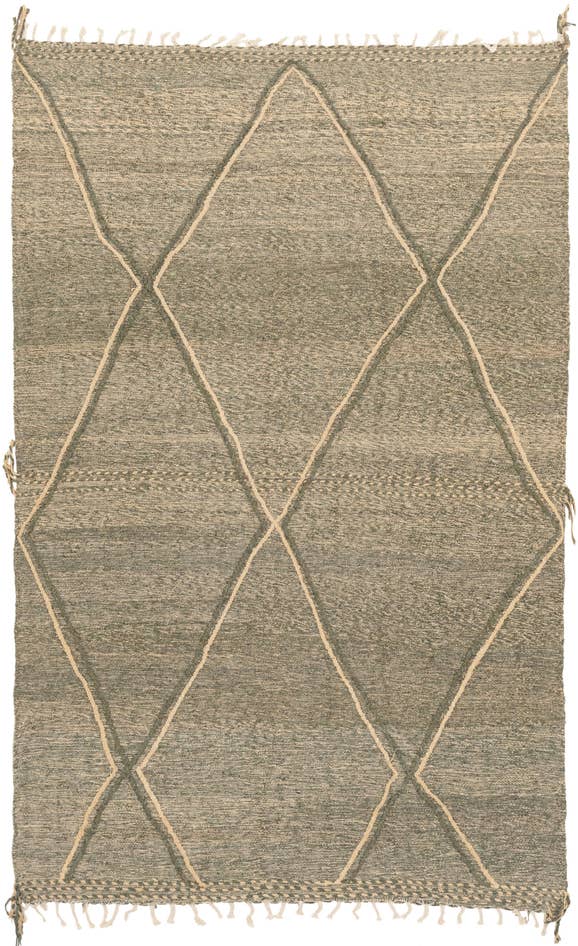 Detail image of 6' 11 x 11' 6 Hand Knotted Moroccan Wool Rug