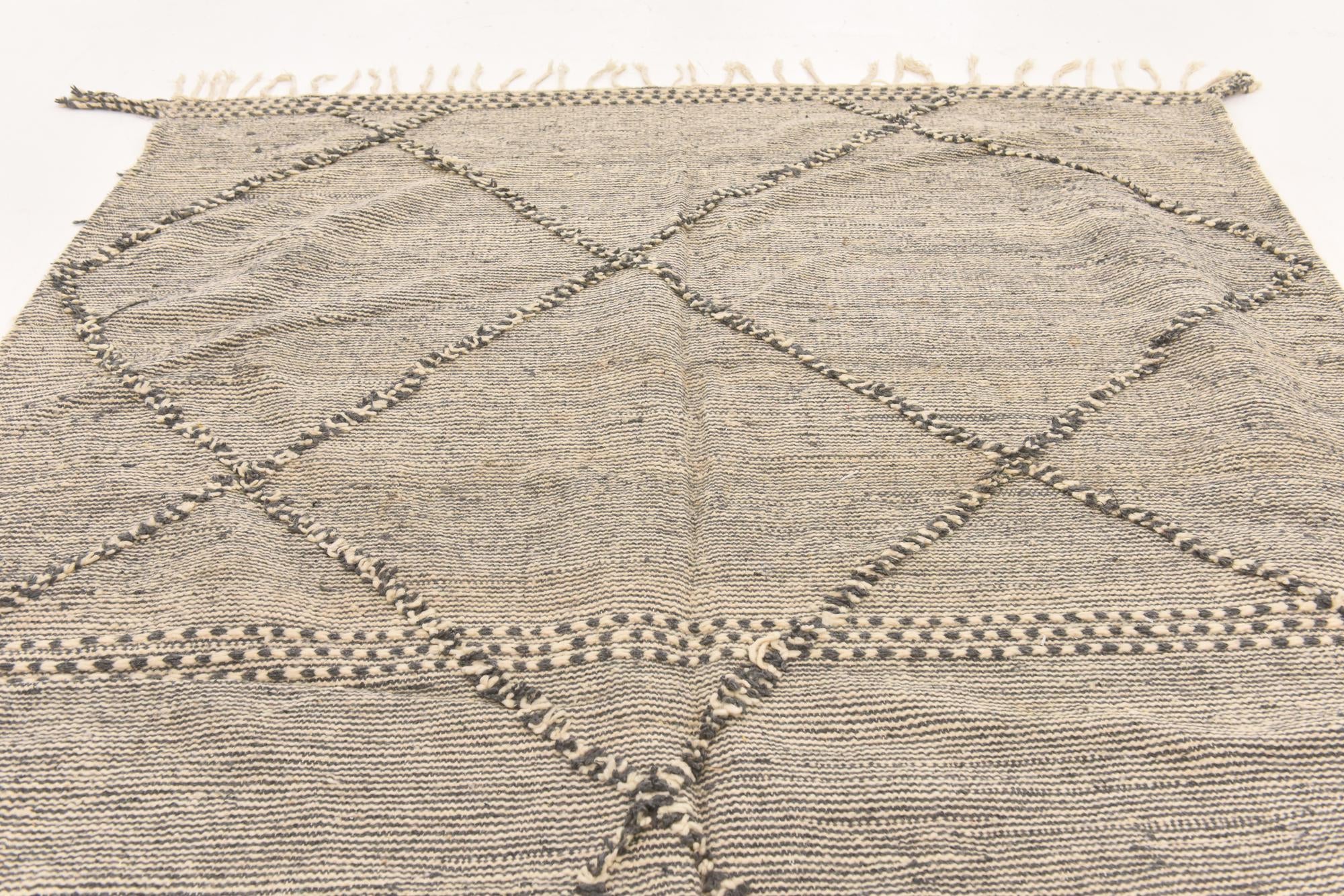 6' 8 x 9' 10 Hand Knotted Moroccan Wool Rug