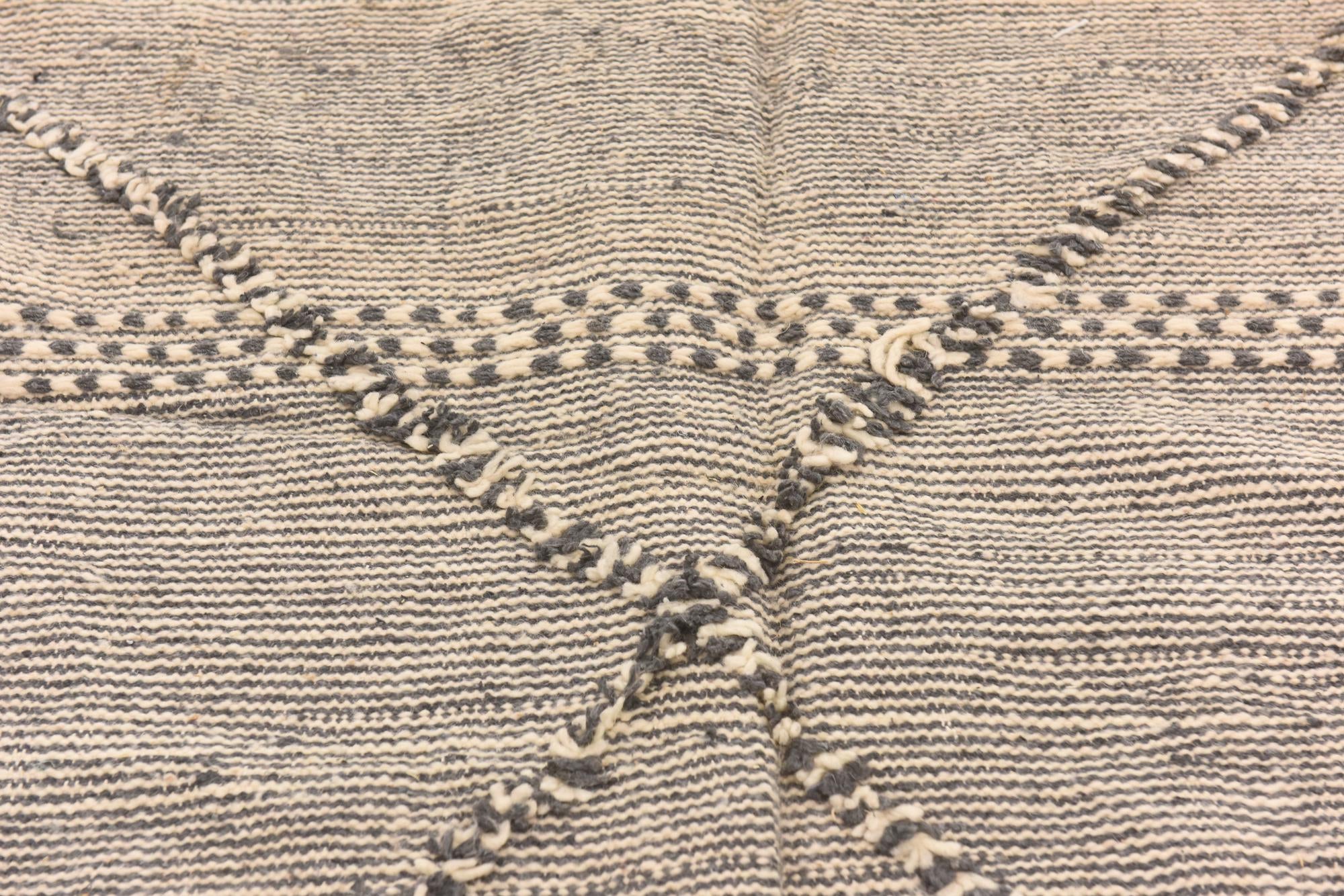 6' 8 x 9' 10 Hand Knotted Moroccan Wool Rug
