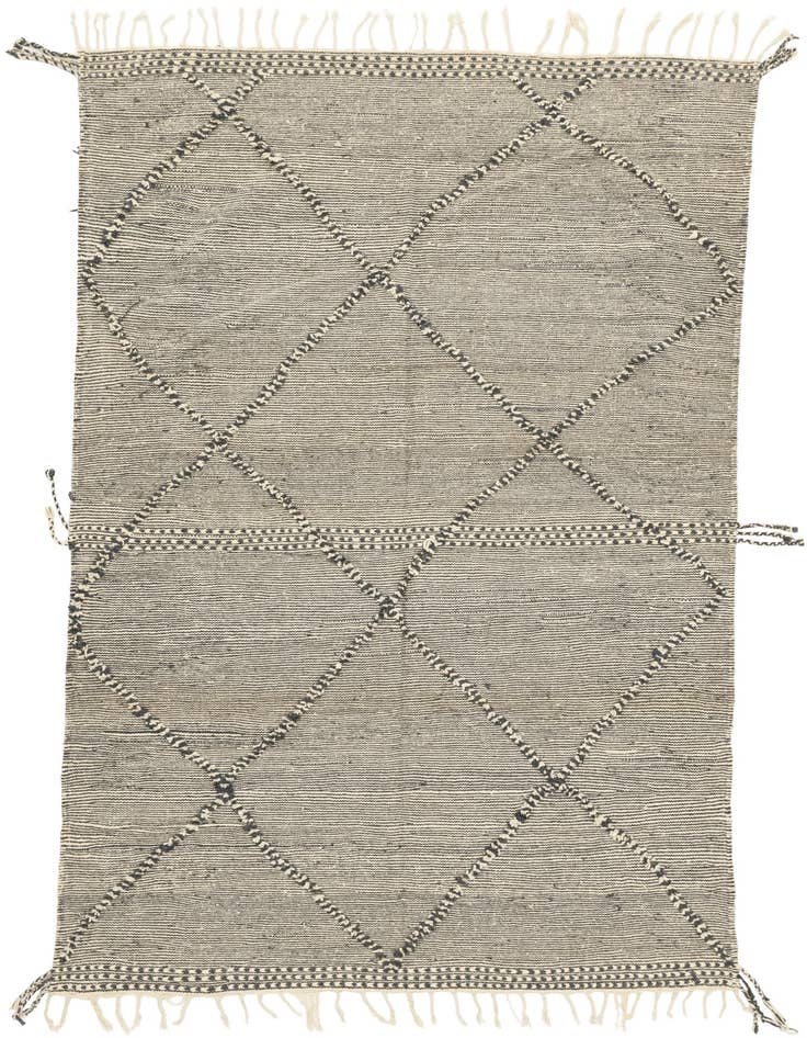 Detail image of 6' 8 x 9' 10 Hand Knotted Moroccan Wool Rug