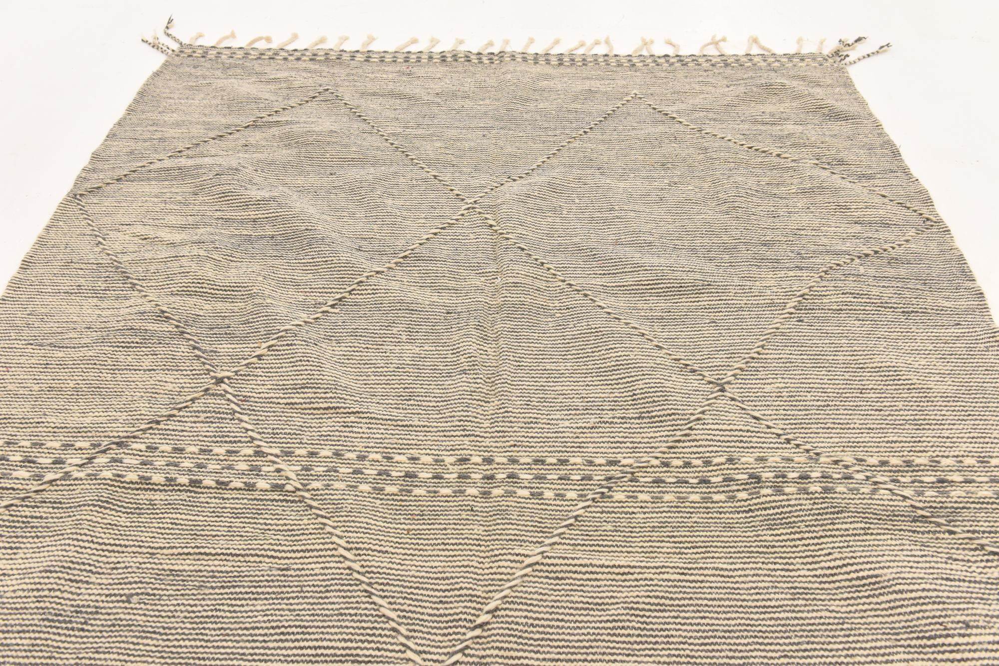 6' 5 x 10' 9 Hand Knotted Moroccan Wool Rug