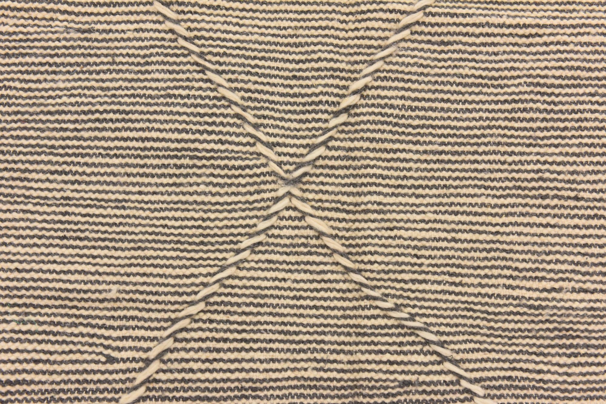 6' 5 x 10' 9 Hand Knotted Moroccan Wool Rug