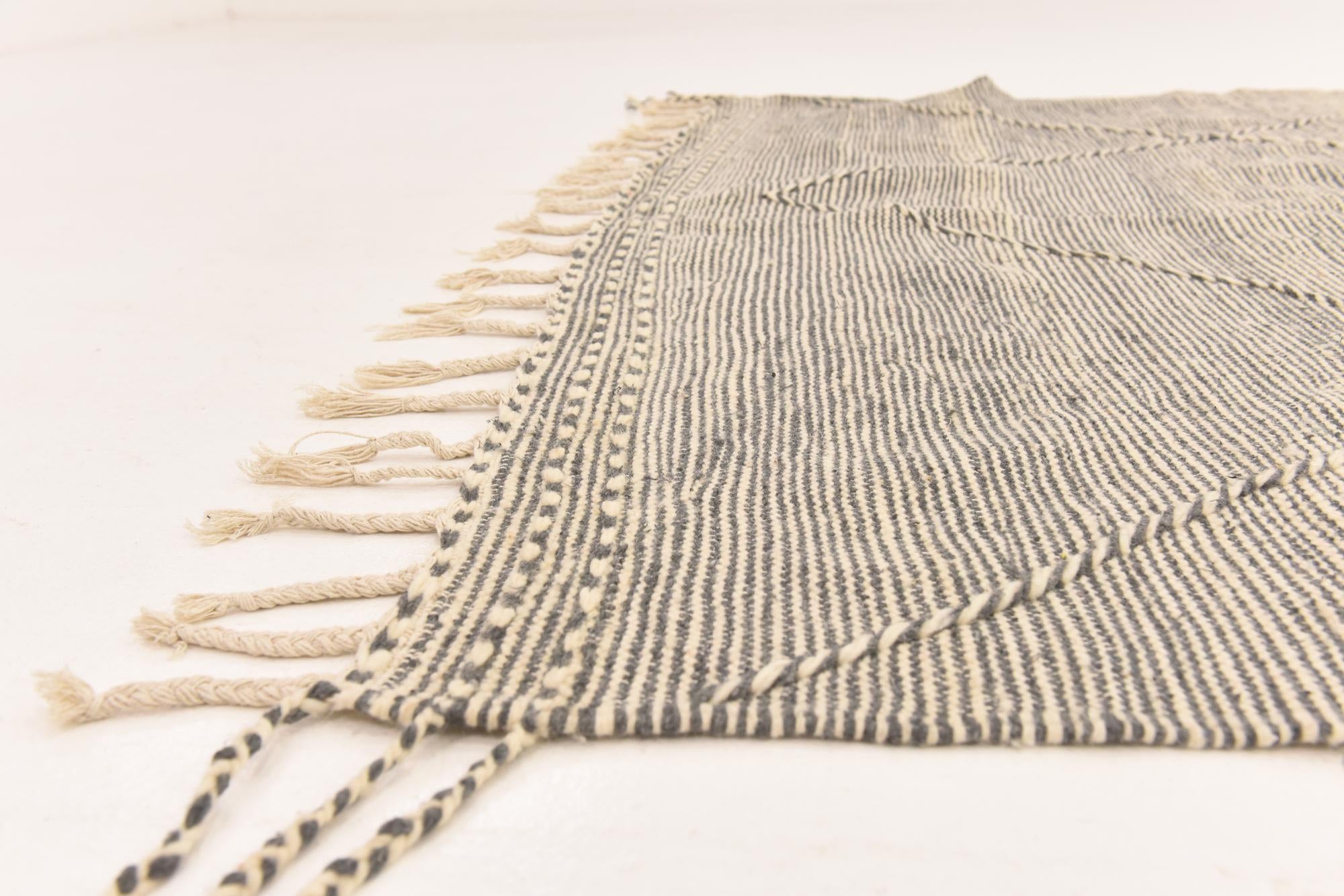 6' 5 x 10' 9 Hand Knotted Moroccan Wool Rug