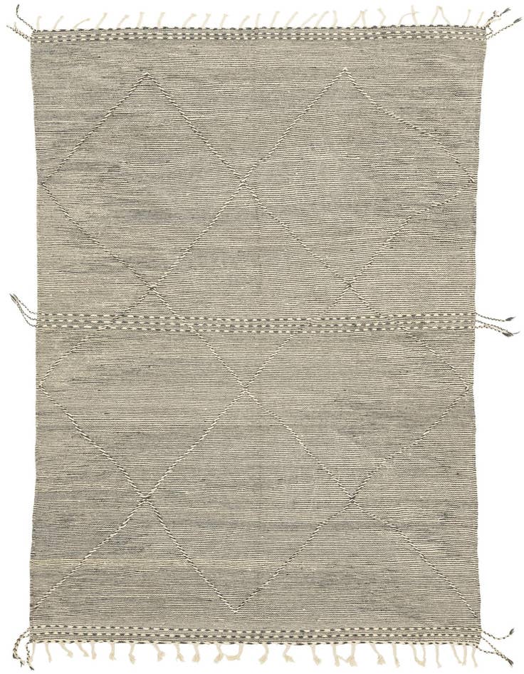 Detail image of 6' 5 x 10' 9 Hand Knotted Moroccan Wool Rug