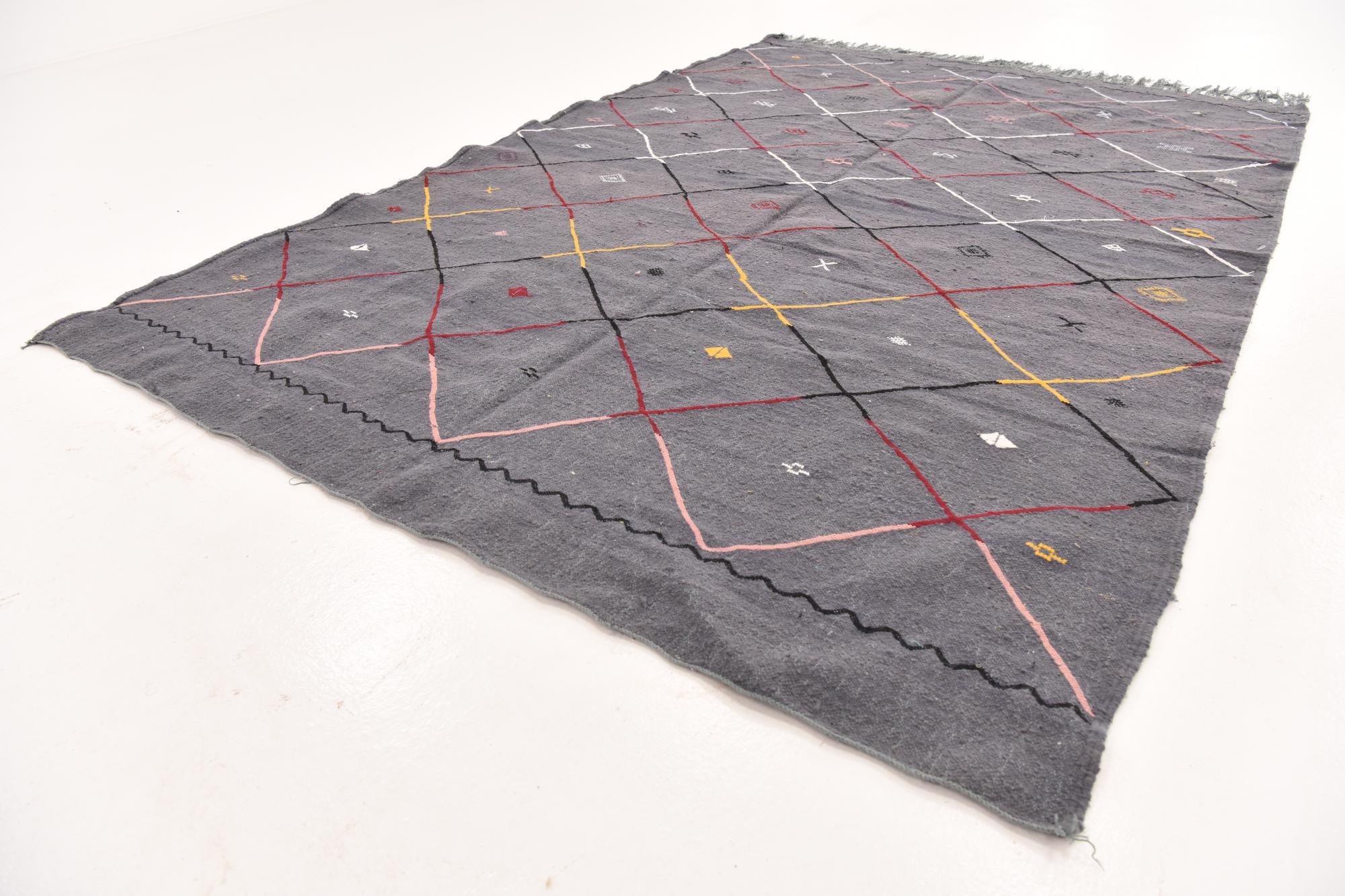 6' 5 x 9' 2 Hand Knotted Moroccan Wool Rug