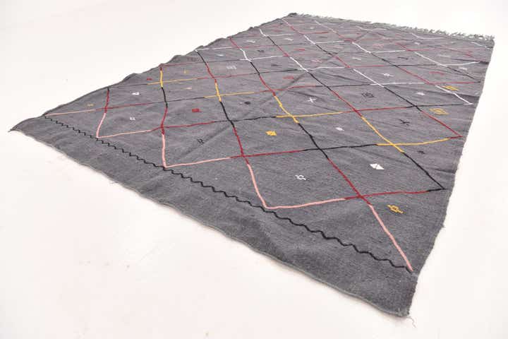 6' 5 x 9' 2 Hand Knotted Moroccan Wool Rug