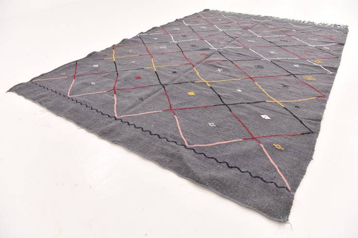 Detail image of 6' 5 x 9' 2 Hand Knotted Moroccan Wool Rug