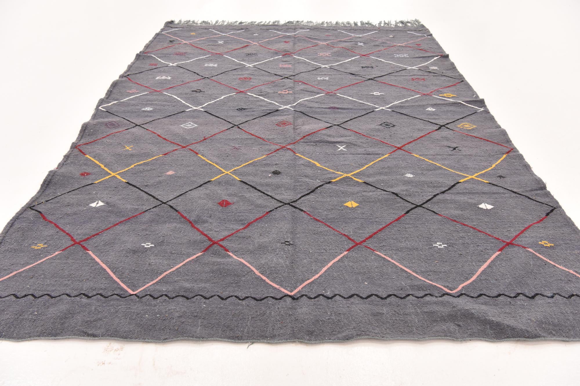 6' 5 x 9' 2 Hand Knotted Moroccan Wool Rug
