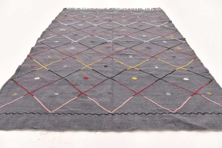 6' 5 x 9' 2 Hand Knotted Moroccan Wool Rug