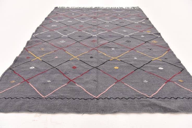 Detail image of 6' 5 x 9' 2 Hand Knotted Moroccan Wool Rug