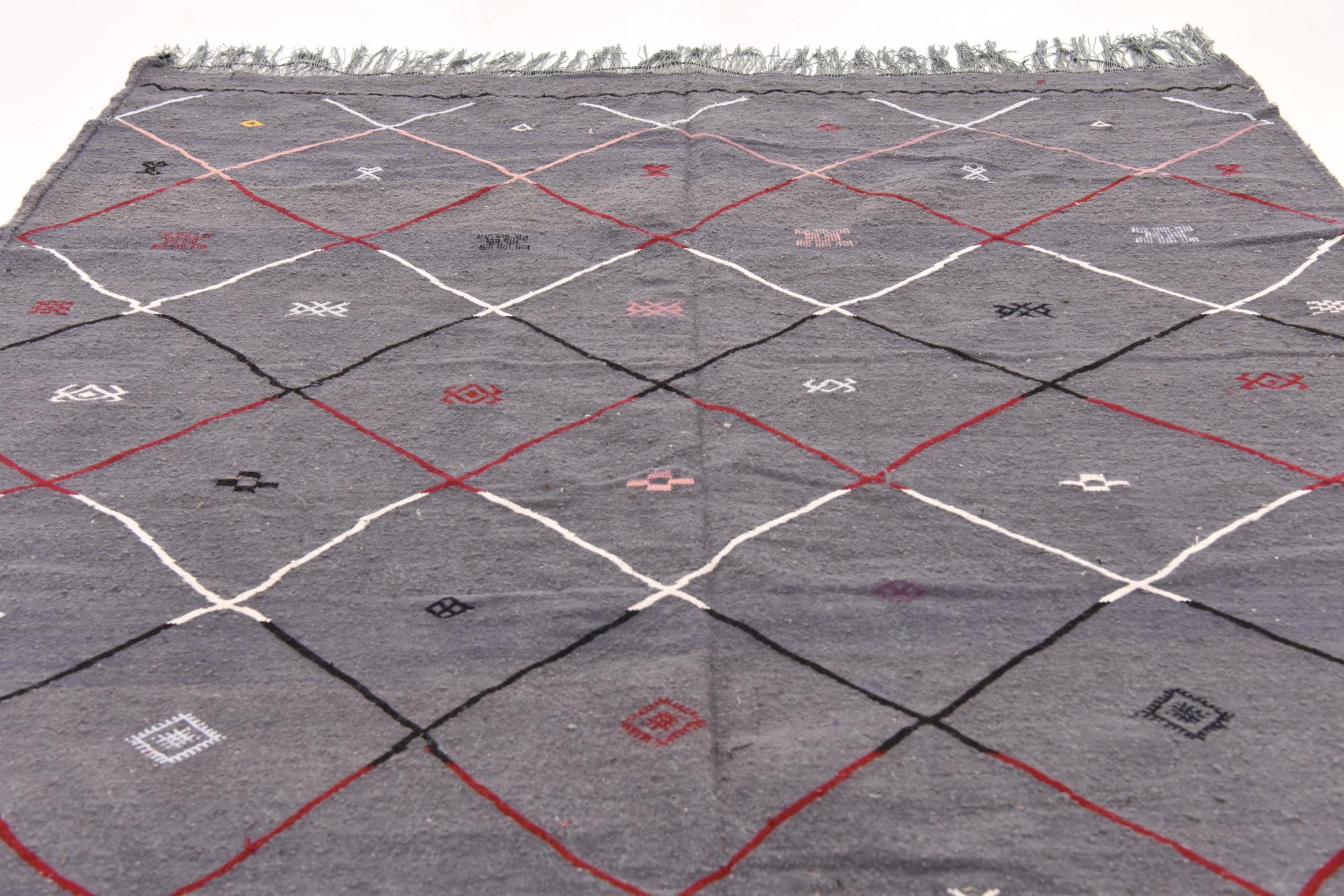 6' 5 x 9' 2 Hand Knotted Moroccan Wool Rug
