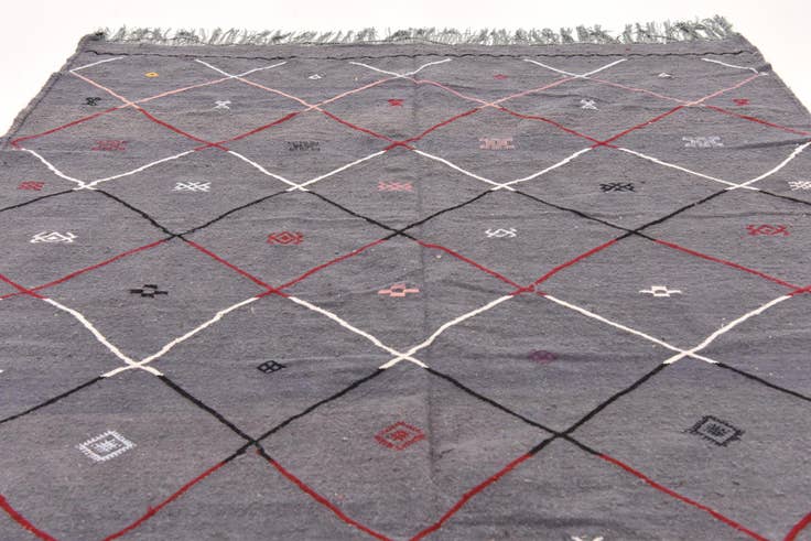 Detail image of 6' 5 x 9' 2 Hand Knotted Moroccan Wool Rug