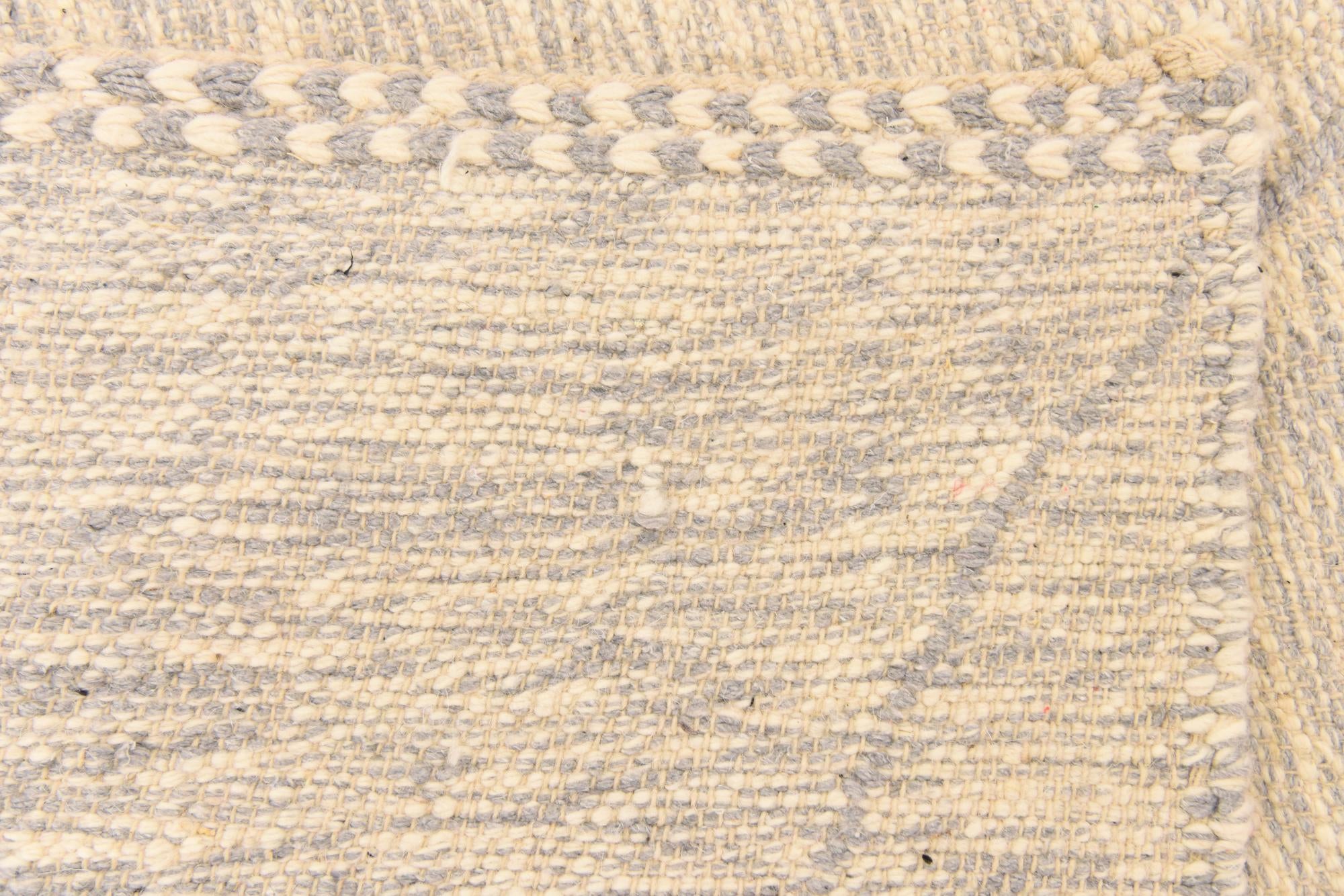 6' 11 x 9' 1 Hand Knotted Moroccan Wool Rug