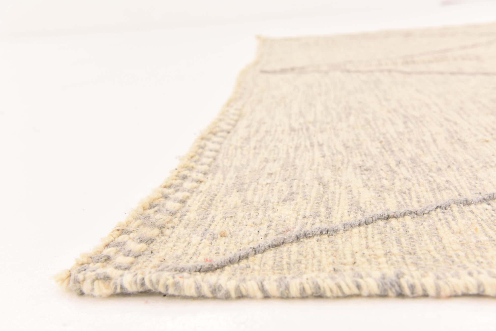 6' 11 x 9' 1 Hand Knotted Moroccan Wool Rug