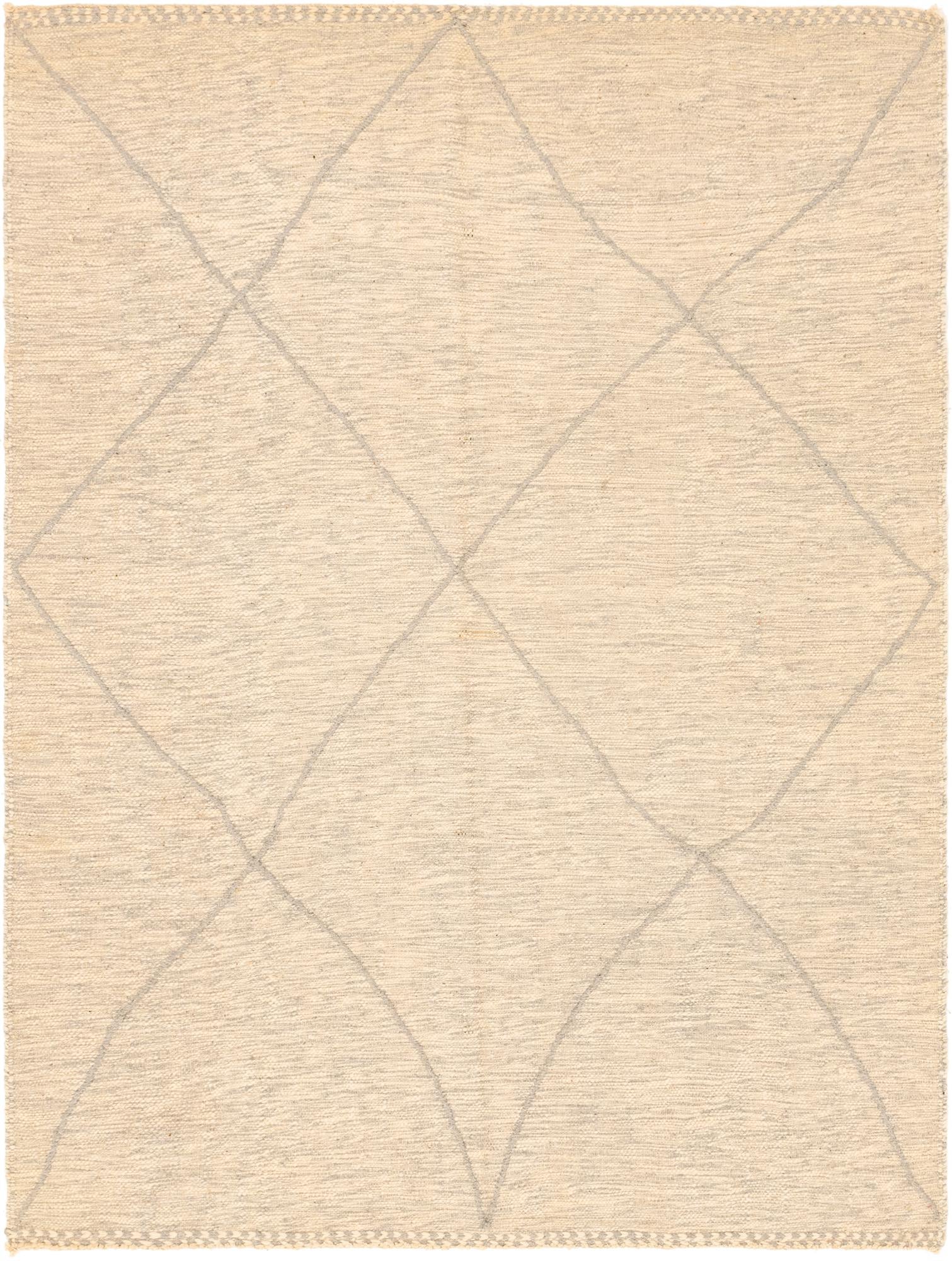 6' 11 x 9' 1 Hand Knotted Moroccan Wool Rug
