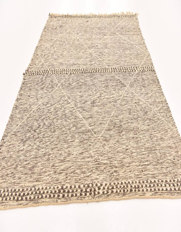 Detail image of 6' 7 x 9'  Hand Knotted Moroccan Wool Rug