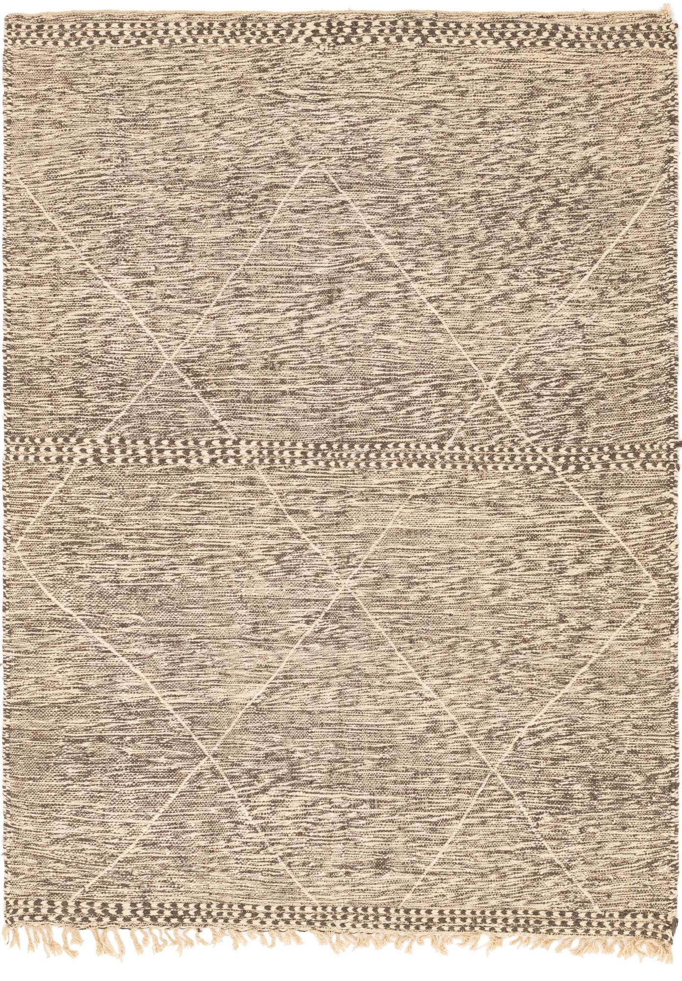 6' 7 x 9' Hand Knotted Moroccan Wool Rug