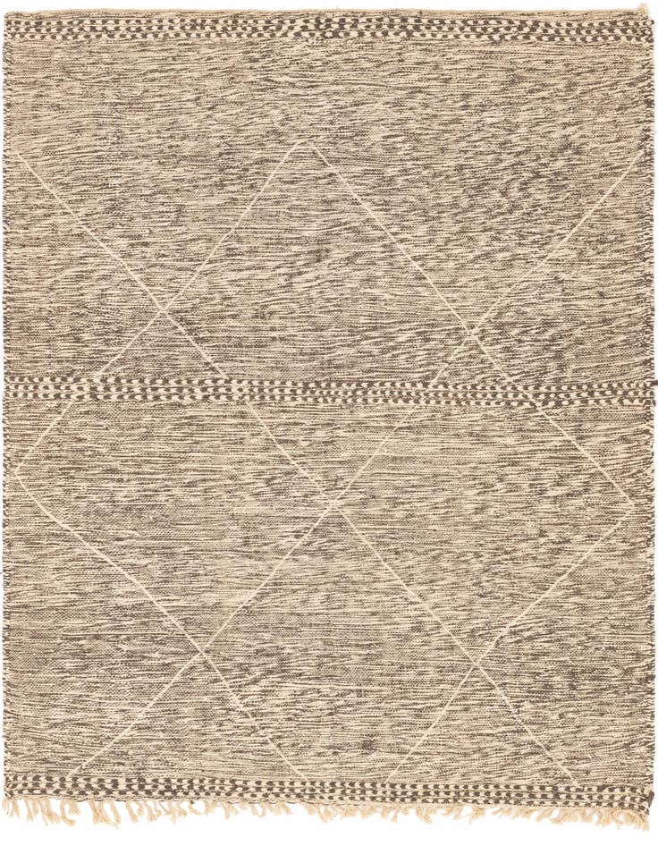 Detail image of 6' 7 x 9' Hand Knotted Moroccan Wool Rug