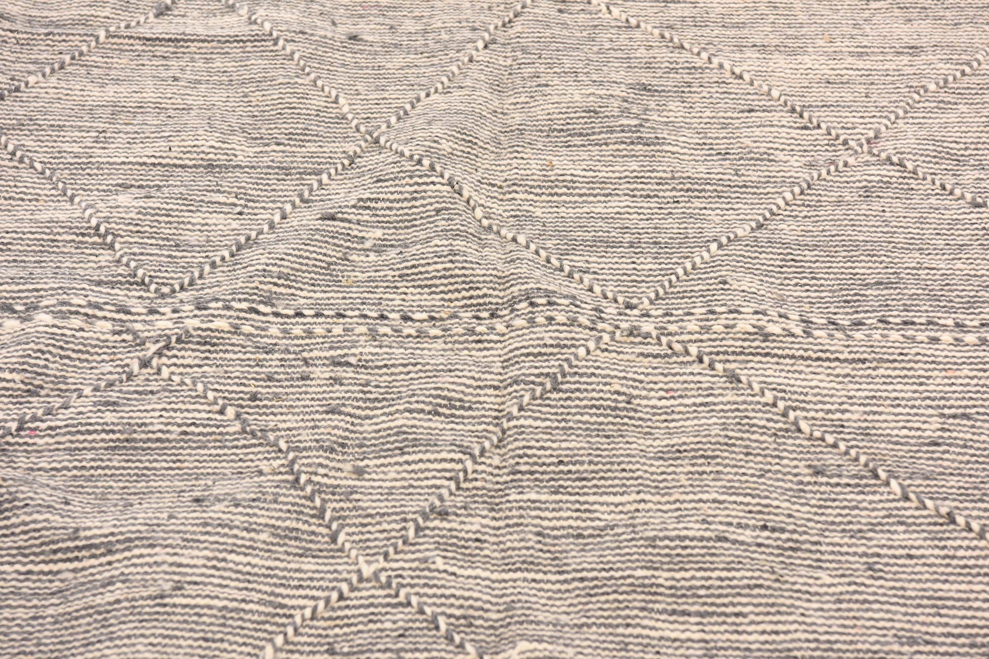 6' 4 x 10' 1 Hand Knotted Moroccan Wool Rug