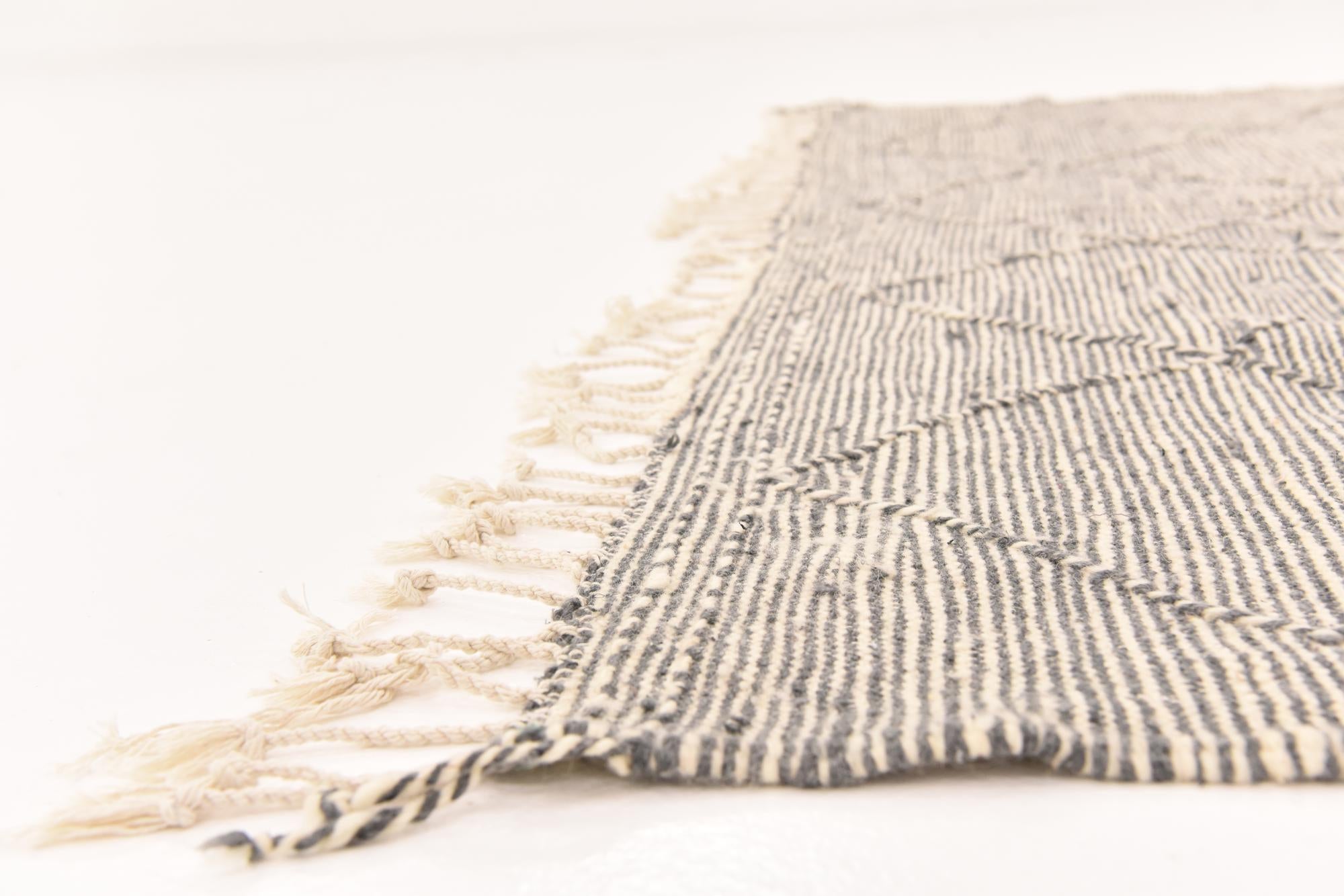6' 4 x 10' 1 Hand Knotted Moroccan Wool Rug