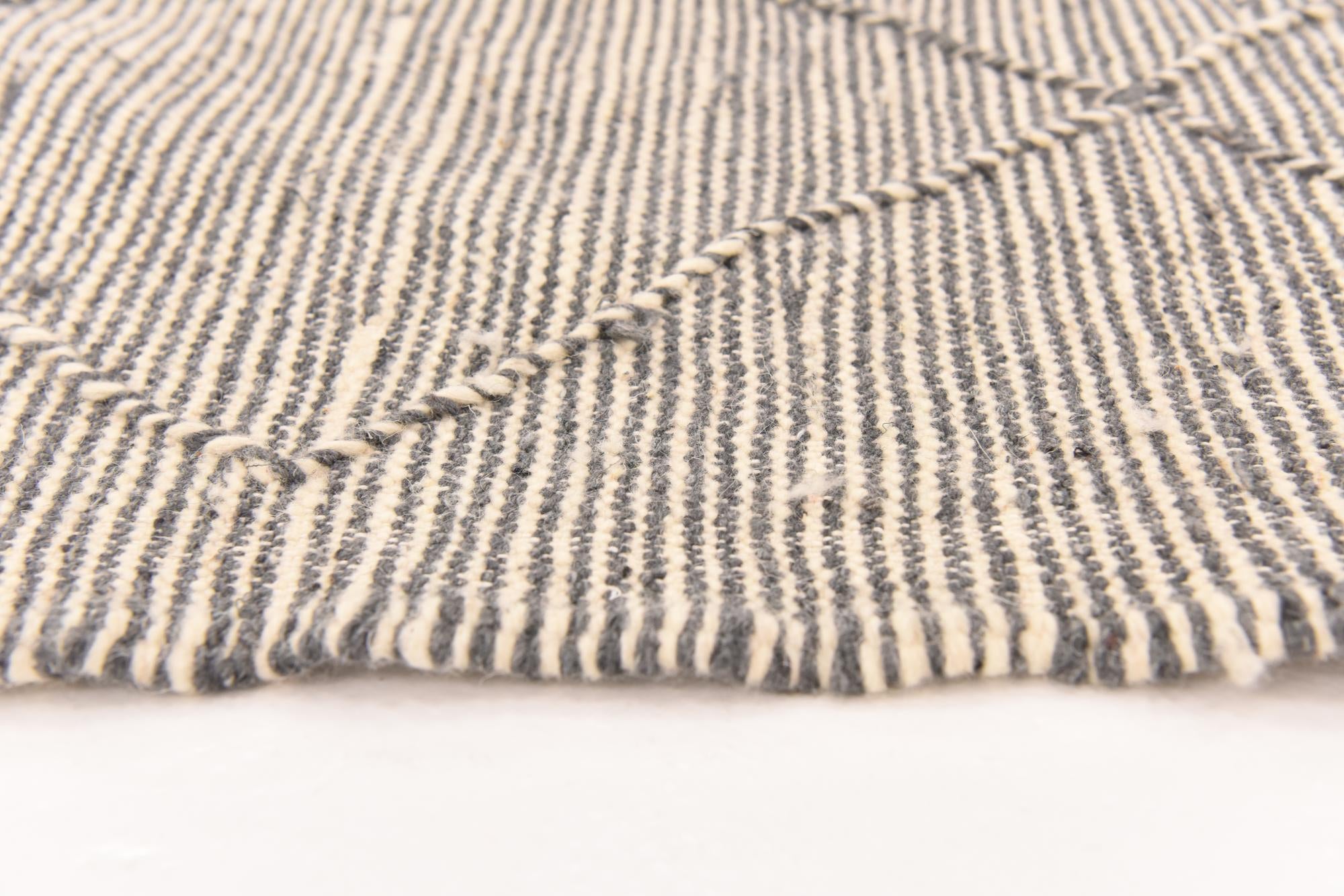 6' 4 x 10' 1 Hand Knotted Moroccan Wool Rug