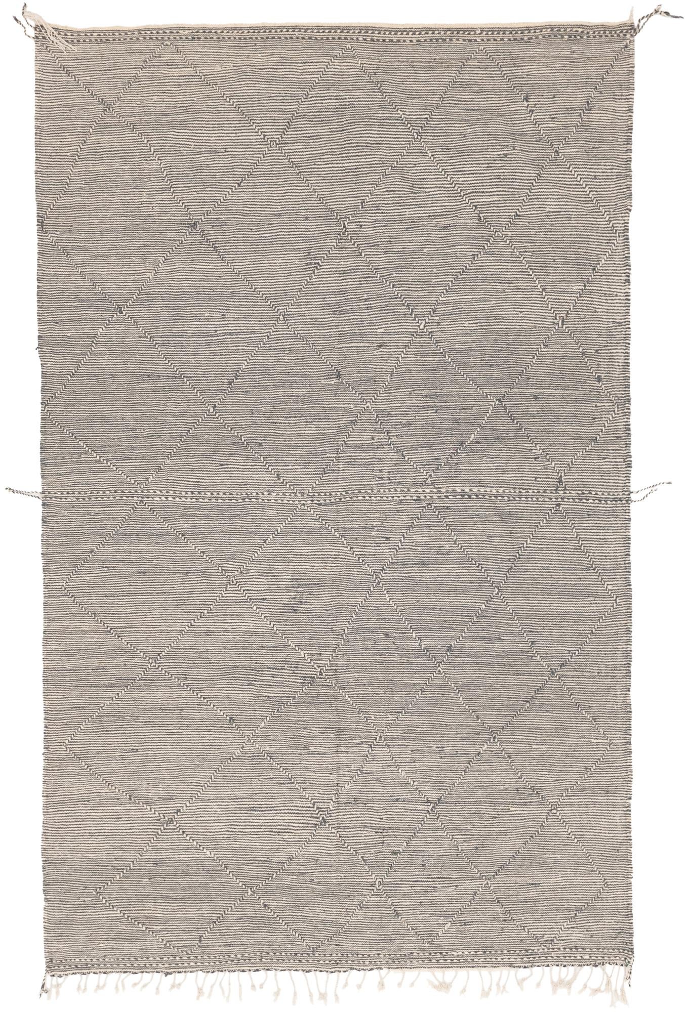 6' 4 x 10' 1 Hand Knotted Moroccan Wool Rug