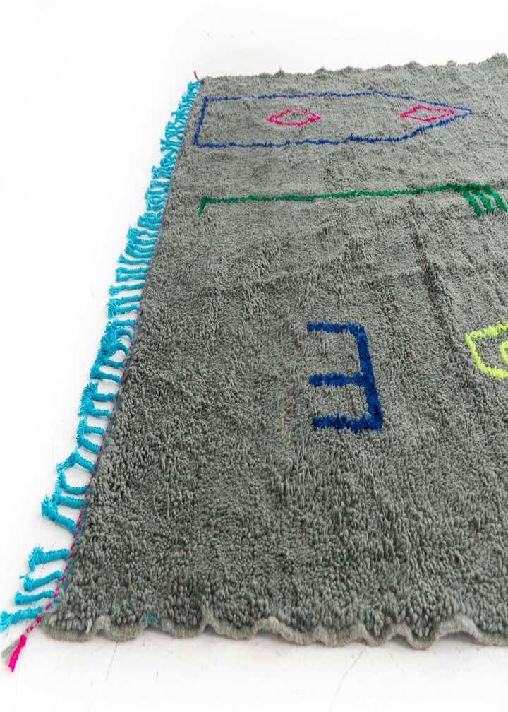 6' 6 x 9' 4 Hand Knotted Moroccan Wool Rug